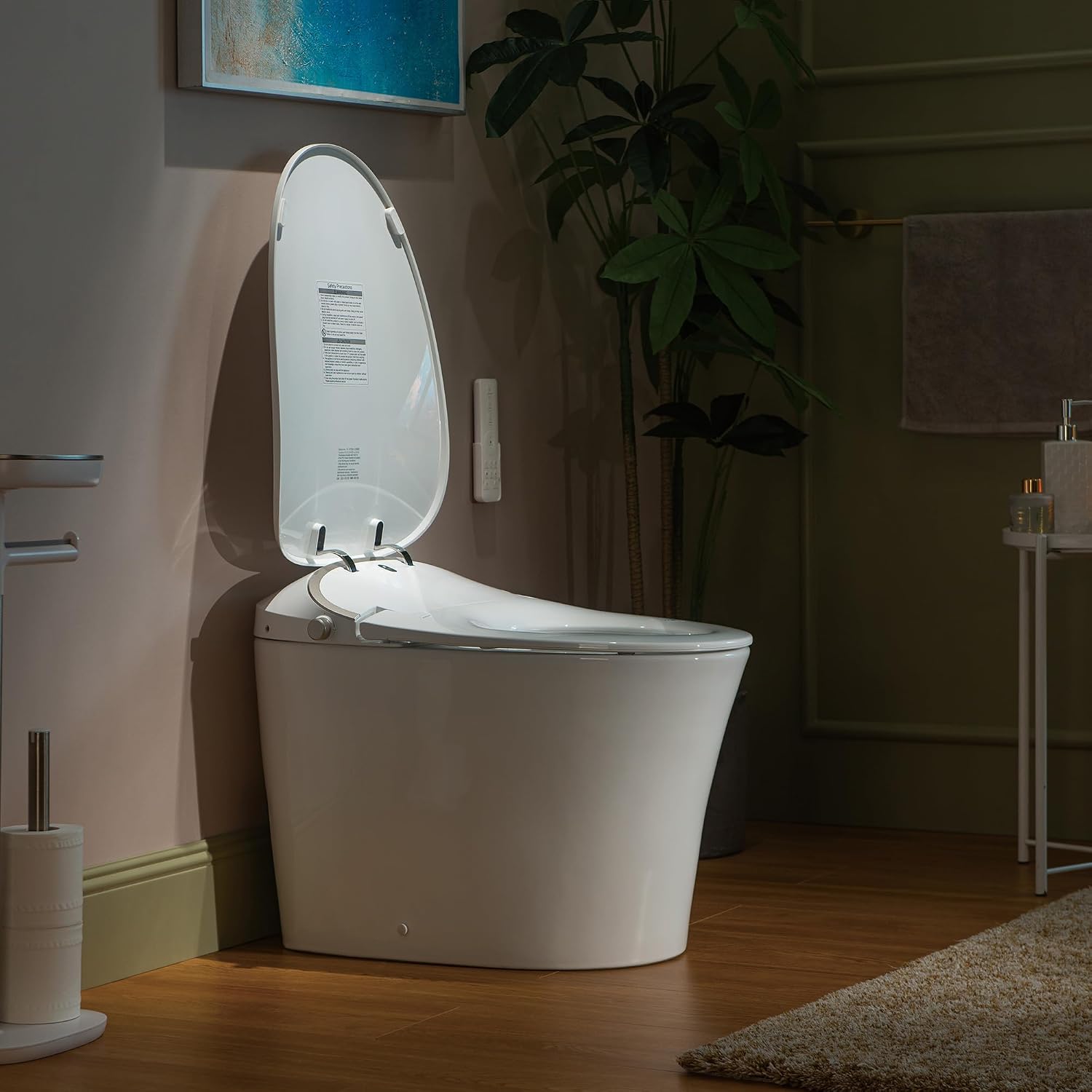 WOODBRIDGE Smart Toilet with Auto Open/Close Lid, Foot Sensor Operation,Dual Auto Flush, Heated Seat, Power Outage Flush,Hygienic Wash,Night Light,LT610