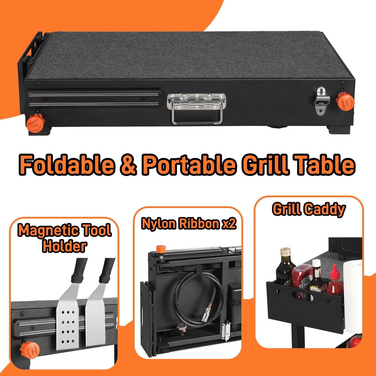EUTRKei Cordless Electric Smoker, Smoke Tube for Pellet Smoker with Air Pump, Cold or Hot Smoking for Any Grill, Foldable Ninja Grill Stand& Blackstone Griddle Stand for Outdoor
