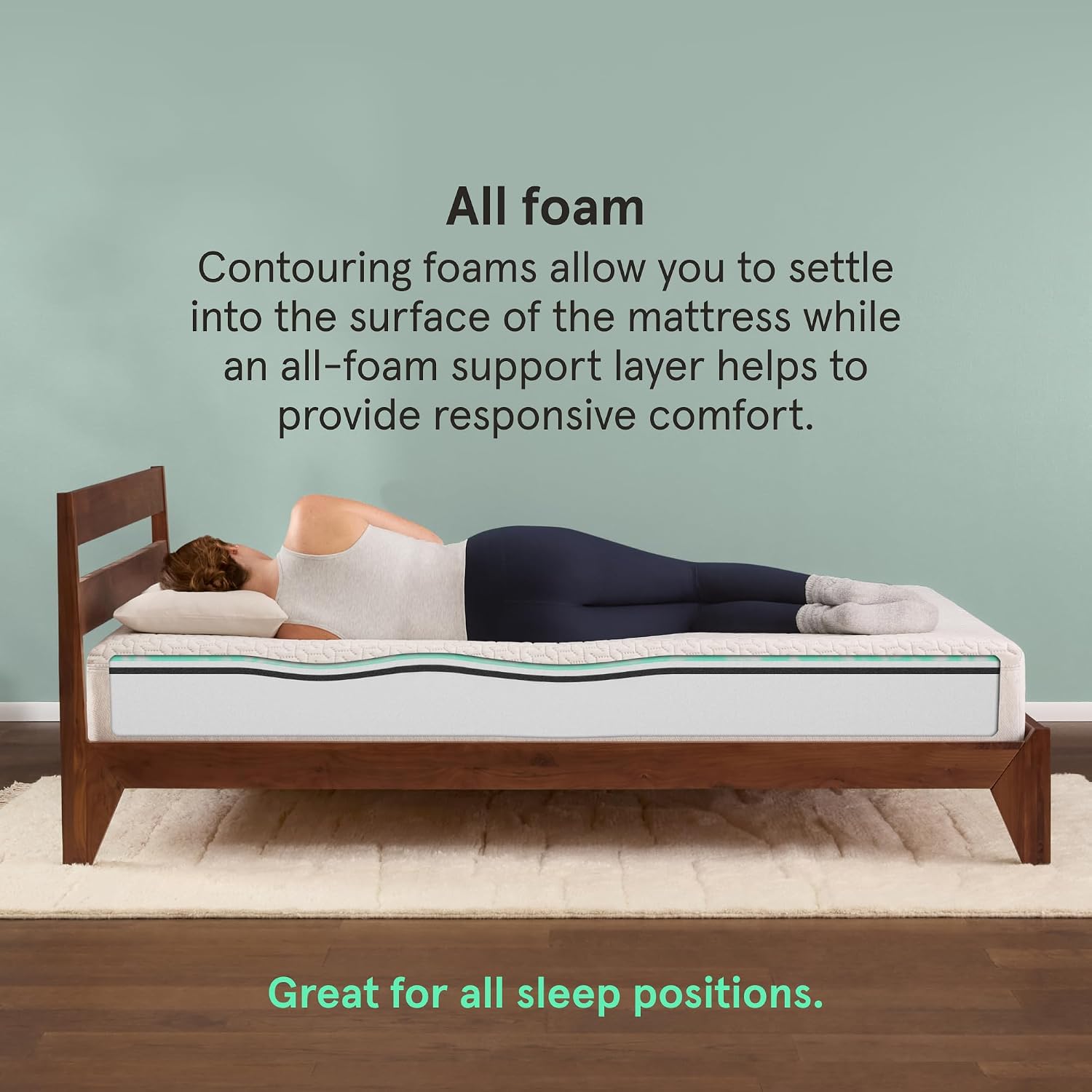 Kin By Tuft & Needle Medium 12' Twin Adaptive Foam Mattress in a Box, Cooling Gel, Pressure Relief, Durable Support, 100 Night Trial, Fiberglass Free, CertiPUR-US, 10-Year Limited Warranty