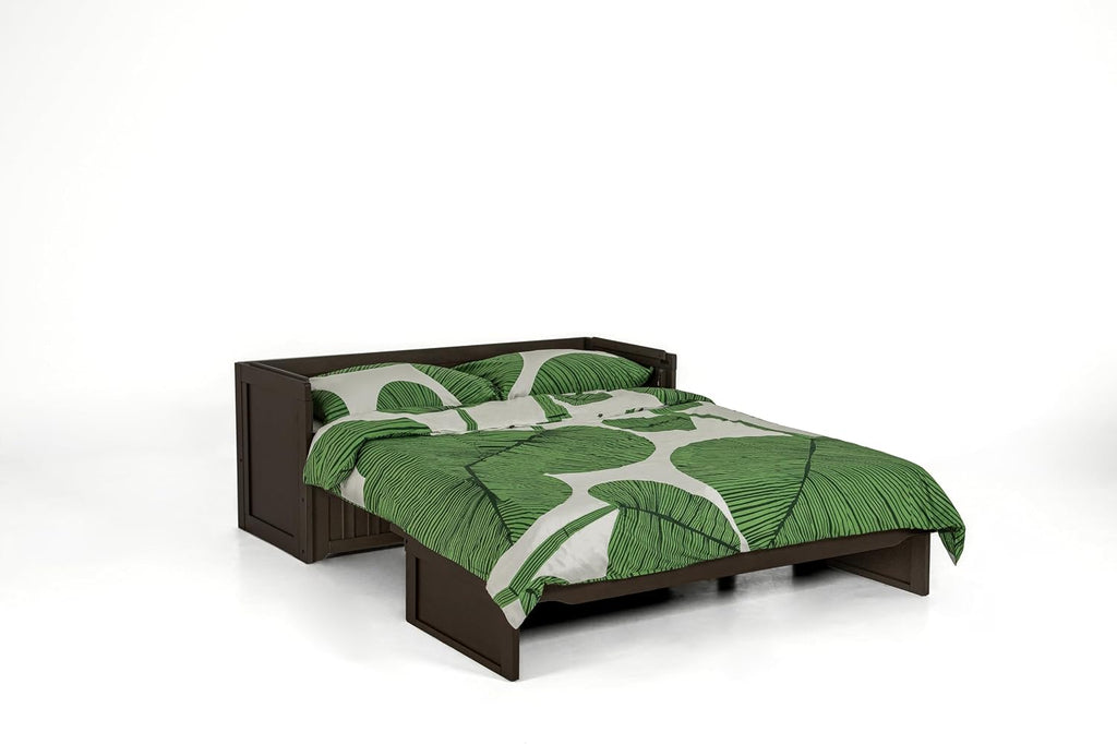 NIGHT & DAY Furniture Murphy Cube Cabinet Bed (Fluted Stonewash)