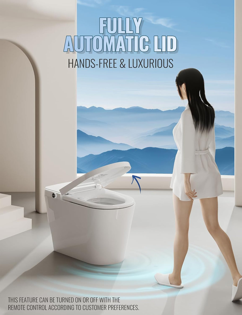 Smart Toilet with Bidet Built in, Auto Open/Close, Foam Shield, Foot Sensing Operation, Built-in Tank & Pump-Assisted Auto Flush, Wider Heated Seat, Luxury One Piece Elongated Bidet Toilet