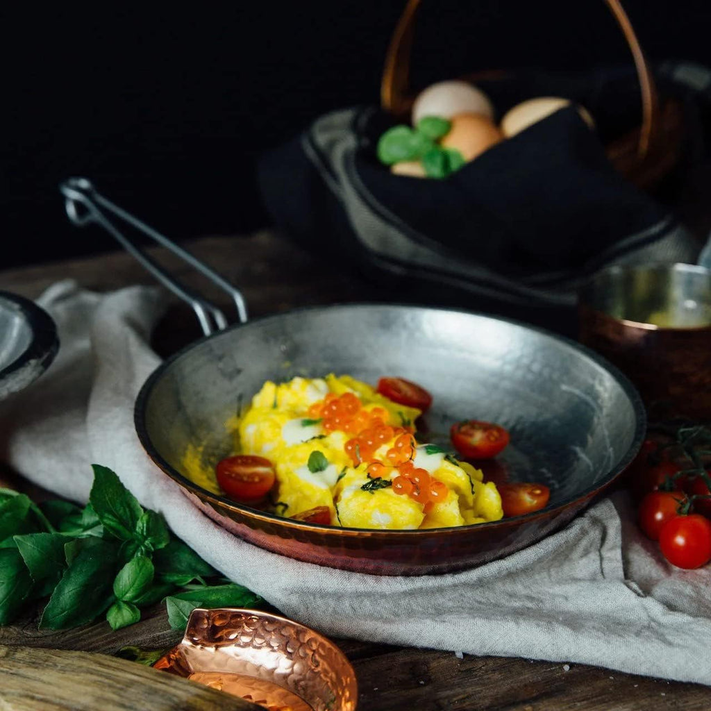 Sertodo Copper Skillet Pan | 10 inch Diameter | Patented Stainless Steel Handle System | Naturally Non-Stick Tin Lining, Pure Copper Body | Professional Kitchen Grade | Elegant, Durable, Functional
