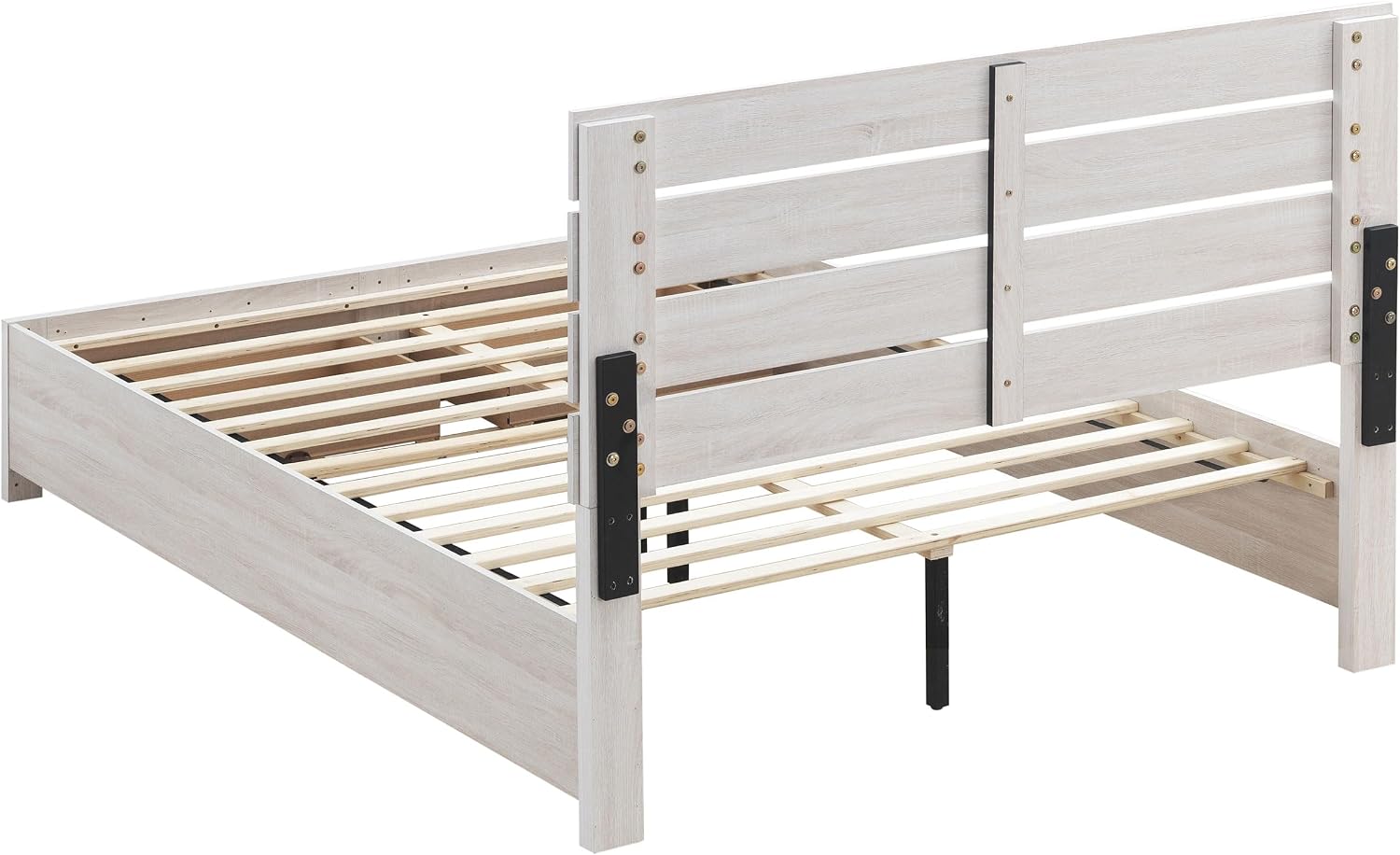 Coaster Home Furnishings Brantford Farmhouse 5-Piece Bedroom Set Queen Size Storage Panel Bed Frame 49-inch Headboard Coastal White 207050Q-S5