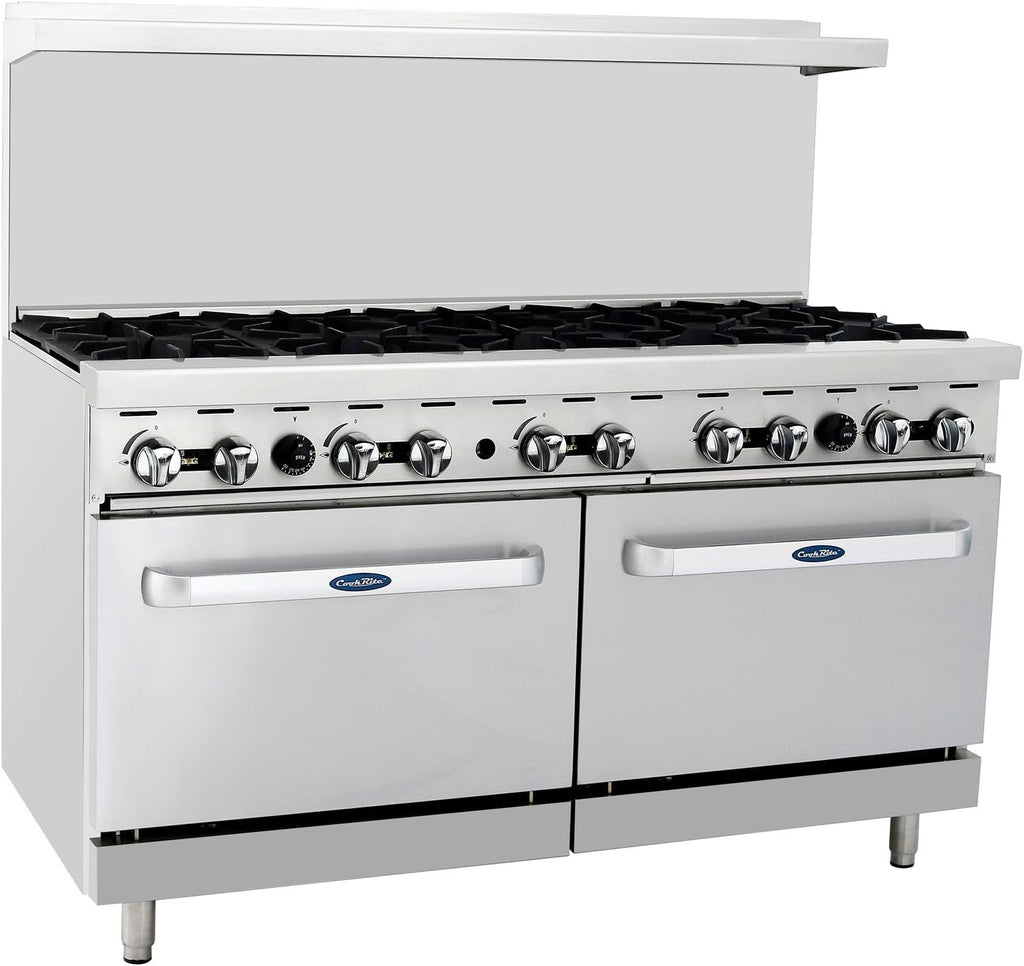 Atosa AGR Commercial Gas Range, 60' Gas Range, (10) Burners Top, (2) Standard Ovens, Propane Gas (AGR-10B-LP)