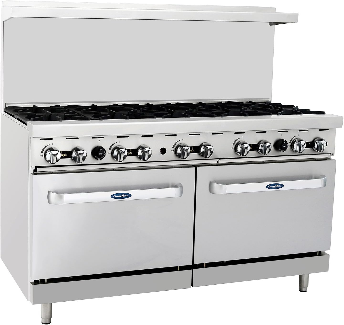 Atosa AGR Commercial Gas Range, 60' Gas Range, (10) Burners Top, (2) Standard Ovens, Propane Gas (AGR-10B-LP)