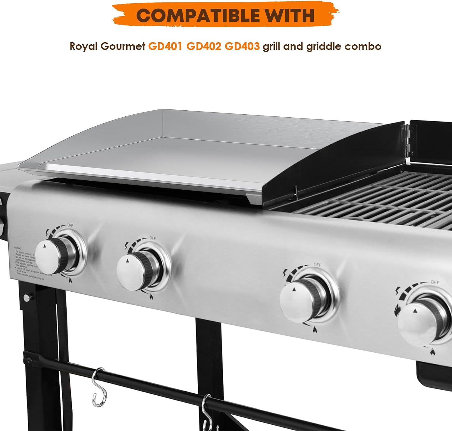 Stanbroil Stainless Steel Griddle Top for Royal Gourmet GD401 GD402 GD403 Grill and Griddle Combo