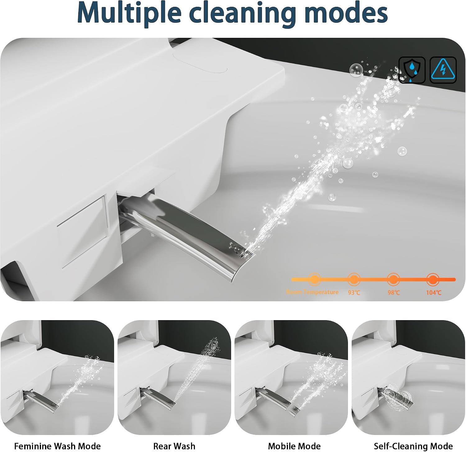 TOTTE Smart Toilet with Bidet Built-in, Auto Open/Close Lid, Auto Power 1000g MaP Flush, 1.28 GPF, One Piece Elongated Toilet with Instant Warm Water & Warm Air Dryer, Built-in Aroma