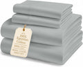 100% Egyptian Cotton Sheets King Size - 1000 Thread Count Naturally Cooling & Breathable Sateen King Size Sheets Set, Ultra-Soft & Durable Hotel Luxury Sheets with 15' Snug Fit Deep Pockets - Silver