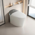 Smart Toilet with Powerful Flush, Bidet with Instant Warm Water, Modern Elongated Tankless Toilet with Foot Sensor, Heated Bidet Seat & Dryer,LED Display, Night Light, Deodorization (White)