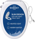 Bio Bidet Bliss BB500 Heated Electric Bidet Seat with Warm Water Wash, Night Light, Low Profile Design, Elongated
