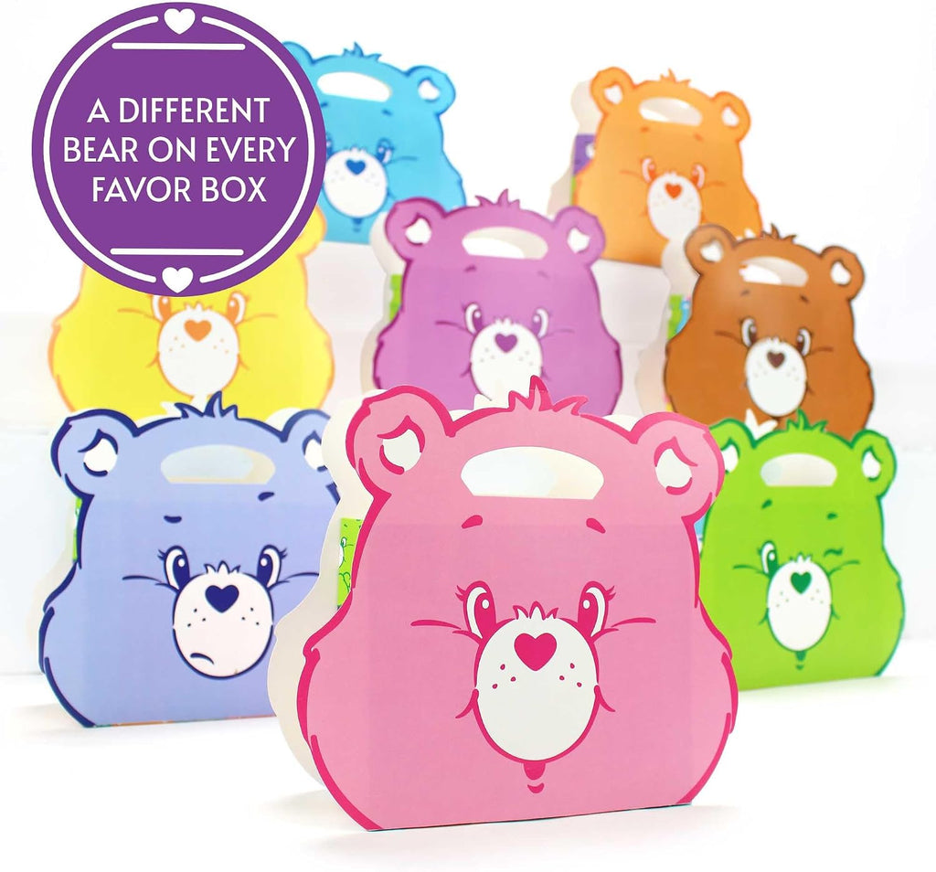 Care Bears Ultimate Party Pack (for 8 Guests)- Plates, Napkins, Wall Mural, Cupcake Wrappers, Photo Props, 3'x5' Banner for Nostalgic Birthdays, Baby Shower, Gender Reveal Party, and 1st Birthdays.