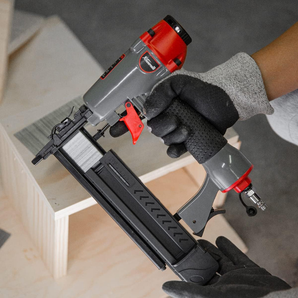 NEW 18 Gauge 2 in 1 Brad Nailer Gun and Crown Stapler 300pcs Nails/ 200pcs Staples Tool,Jikkolumlukka