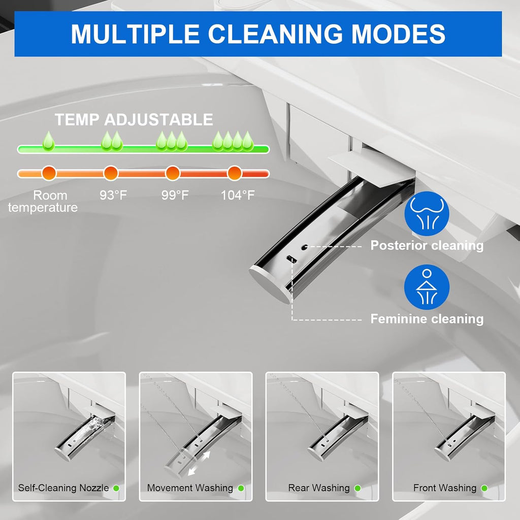 Smart Toilet with Bidet Built-in, Foam Shield Anti-Splash, Auto Open/Close Lid & Flush, Tankless One Piece Elongated Toilets with Heated Seat, Instant Warm Water, Air Dryer, Foot Sensor