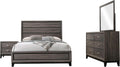 Coaster Home Furnishings - Watson - Wood - 4-Piece Bedroom Set with Panel Headboard and Groove Details - Bedroom - Eastern King Size - Gray Oak - 212421KW-S4