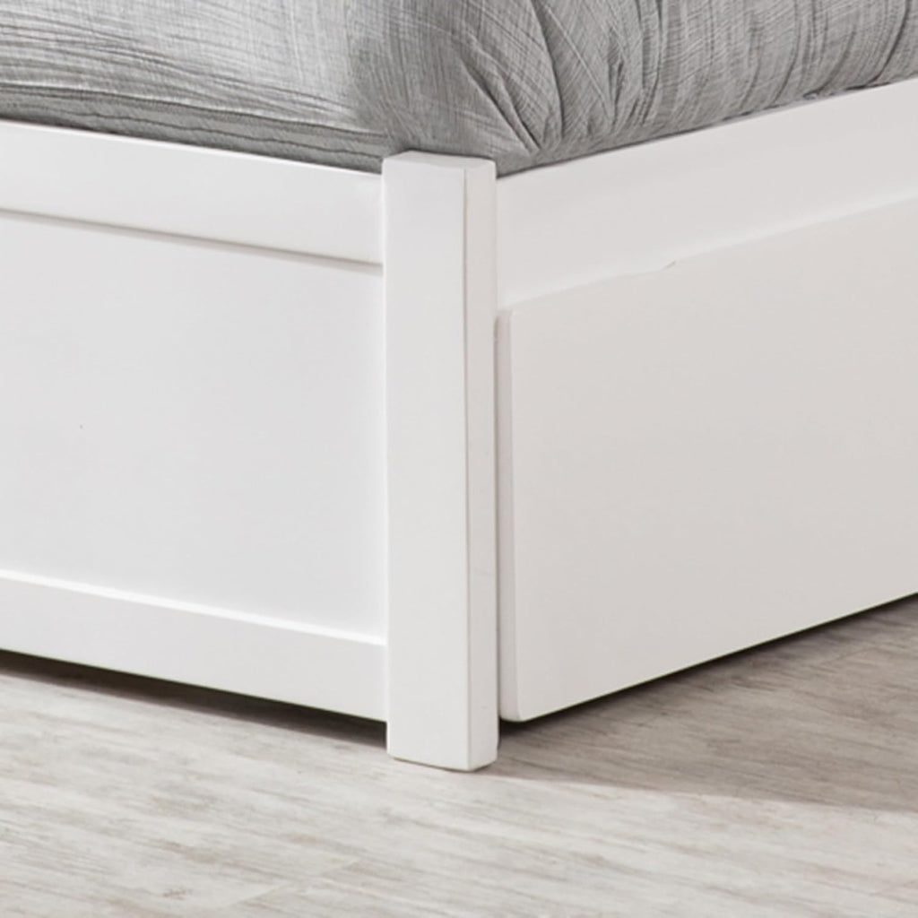 AFI, Nantucket King Platform Bed with Footboard & Storage Drawers, White