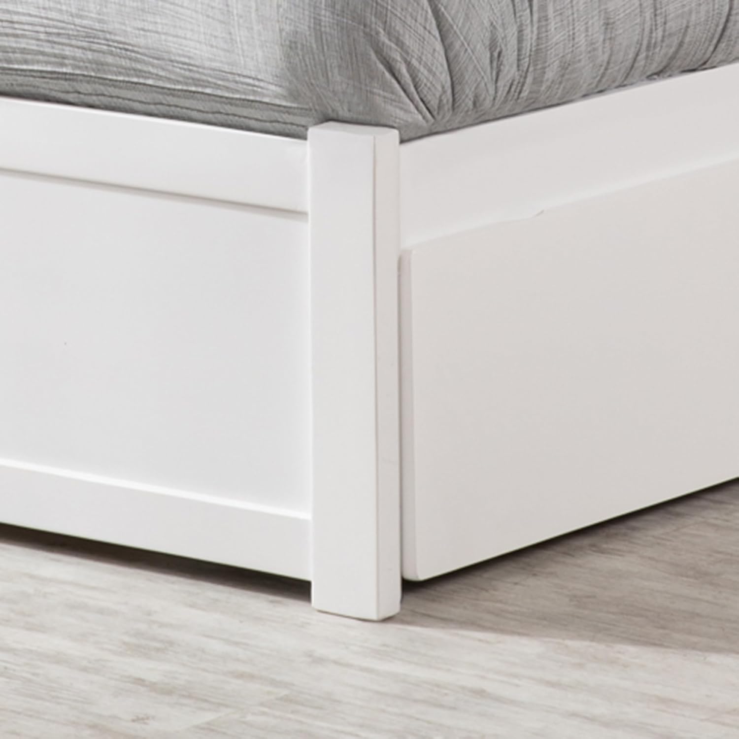 AFI, Nantucket King Platform Bed with Footboard & Storage Drawers, White