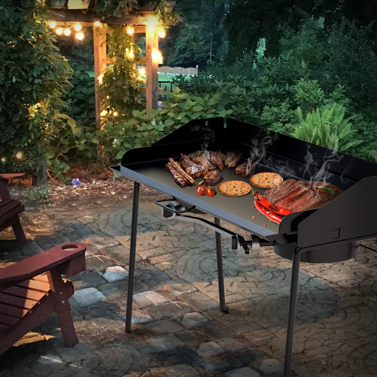14' x 32' Fry Griddle Heavy-duty Steel Cooking Griddle Compatible with Camp Chef Griddle Stoves EX60LW, EX60P, EX60PP, EX60P, EX60B, EX280LW for Camp Chef Explorer 2-burner Camp Stove