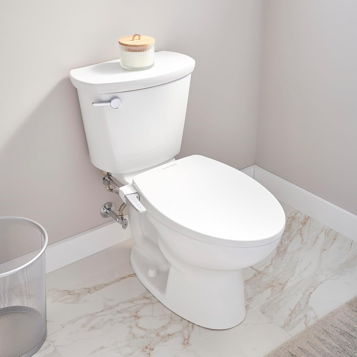 American Standard 8033A65G.020 Aquawash Slim Non-Electric SpaLet Bidet Seat, White