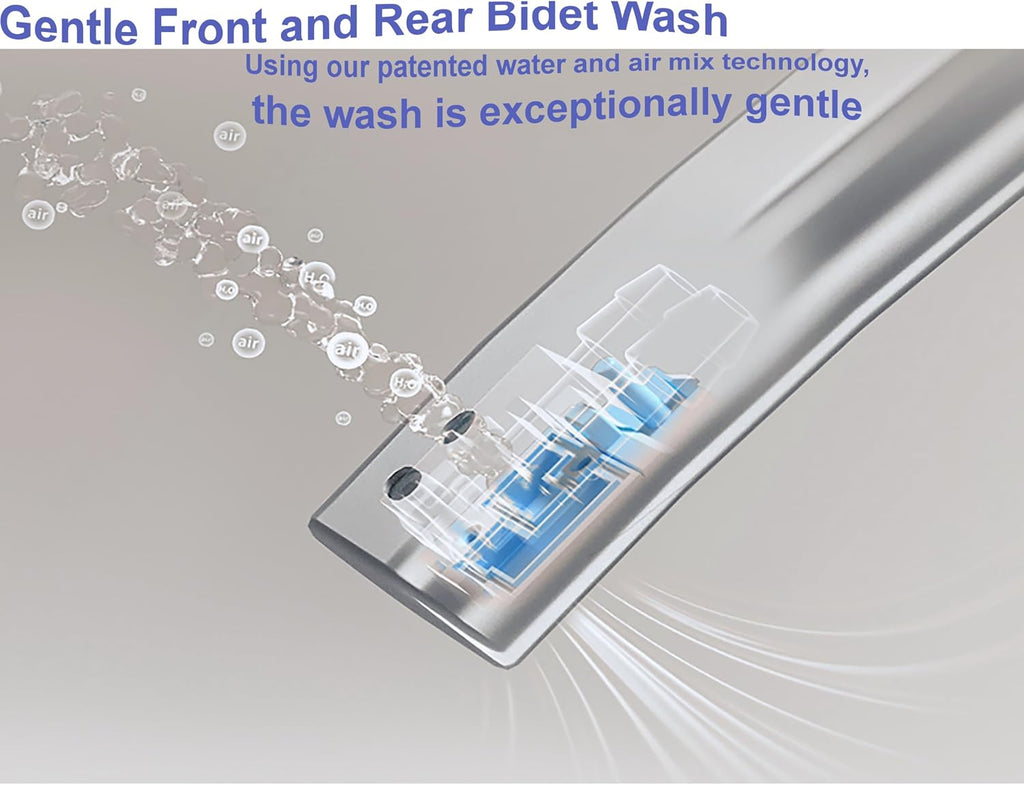 Smart Bidet Toilet with Water Tank – Heated Seat, Warm Wash, Auto Open Flush, Air Dryer, Deodorizer, Night Light, LED Display, 1000g MAP, 3-Year Warranty
