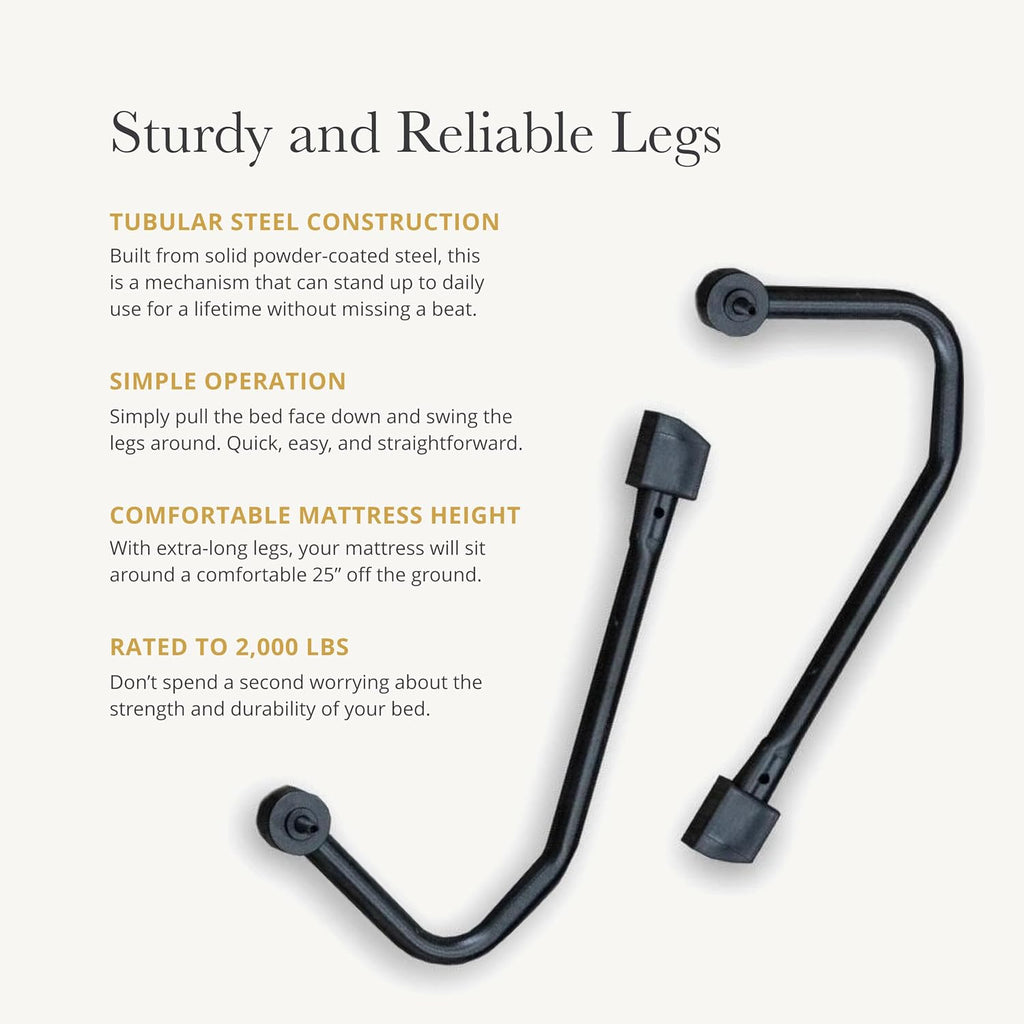 Wilding Wallbeds Murphy Bed Mechanism Hardware Kit (Universal Size Fits King, Queen, Full, & Twin) Spring Lift, Heavy Duty Powder-Coated Steel Vertical Wall Mount, DIY Wallbed, Supports Up to 2,000lbs