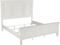 Coaster Home Furnishings Sandy Beach Coastal 4-Piece Bedroom Set Eastern King Size Panel Bed Frame 63-inch Headboard Cream White 201301KEN-S4