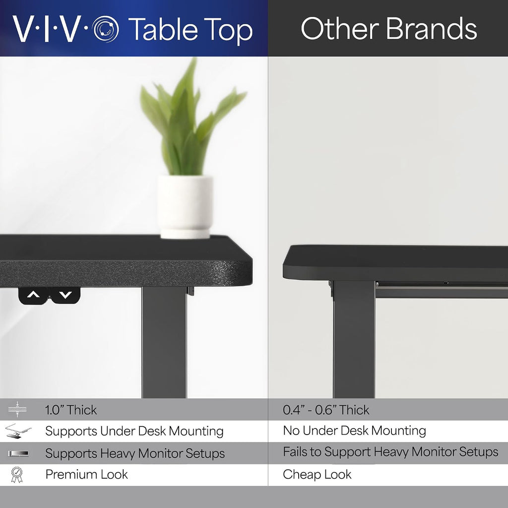 VIVO Electric 71 x 30 inch Stand Up Desk, Height Adjustable, Dark Walnut Top Black Frame, Home and Office Furniture Sets, DESK-KIT-0B7D