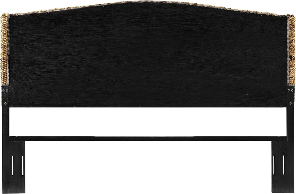 Crosley Furniture Serena Handwoven Natural Fiber Rattan Bed Headboard, Banana Leaf, King