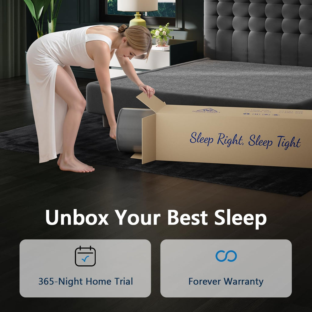 Twin Mattress, 2026 Upgraded 8 Inch Hybrid Twin Size Mattress in a Box, Cooling-Gel Memory Foam & Pocket Springs for Pressure Relief, Medium Firm Support, Certified Safe Fabric, 365-Night Trial