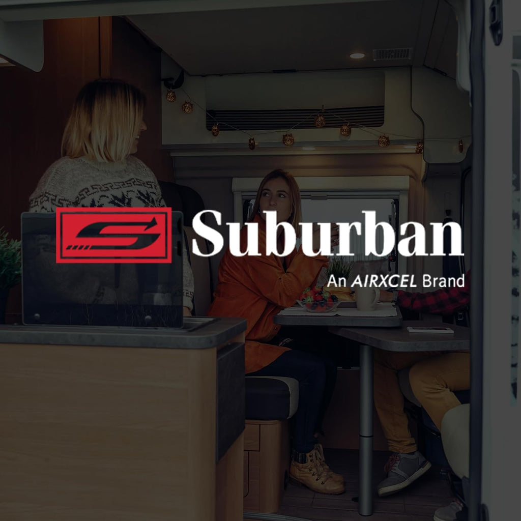 Suburban Signature 18' RV Griddle with Quick Connect and 1 lb. Bottle Adapter - Compact Stowable Design, 20% Hotter Than Comparable Units, CSA Certified for RV Outdoor Use (4062A)