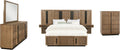Coaster Home Furnishings Terrace Transitional 6-Piece Bedroom Set California King Size Wall Panel Storage Bed Frame 58-inch Headboard Ash Brown 224900KW-S6P