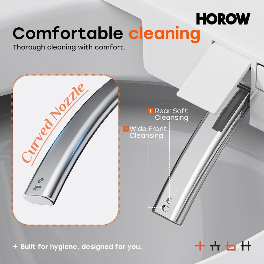 HOROW Bidet Toilet 10' Rough-in, Smart Toilet with Auto Open/Close Lid, Smart Toilet with Bidet Built-in, Instant Warm Water, Elongated Heated Seat, Dryer, Blackout Flushing and Deodorization
