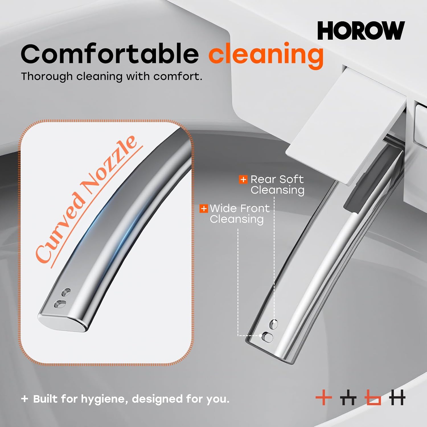 HOROW Bidet Toilet 10' Rough-in, Smart Toilet with Auto Open/Close Lid, Smart Toilet with Bidet Built-in, Instant Warm Water, Elongated Heated Seat, Dryer, Blackout Flushing and Deodorization