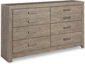 Signature Design by Ashley Culverbach Scandinavian 6 Drawer Dresser, Weathered Gray