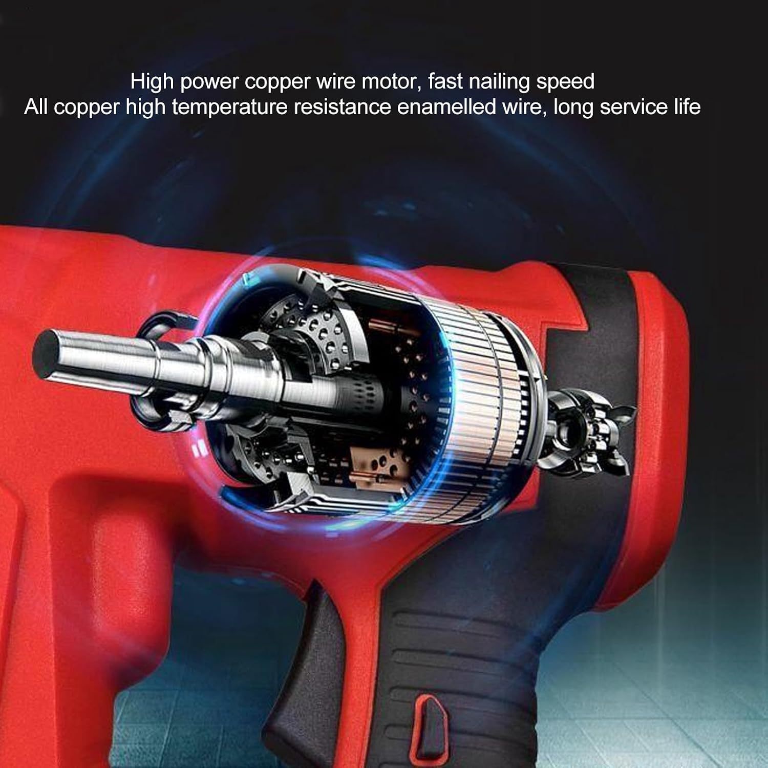 Cordless Brad Nailer 2 in 1 Multifunctional Battery Powered Nail Gun With Storage Box for Woodworking