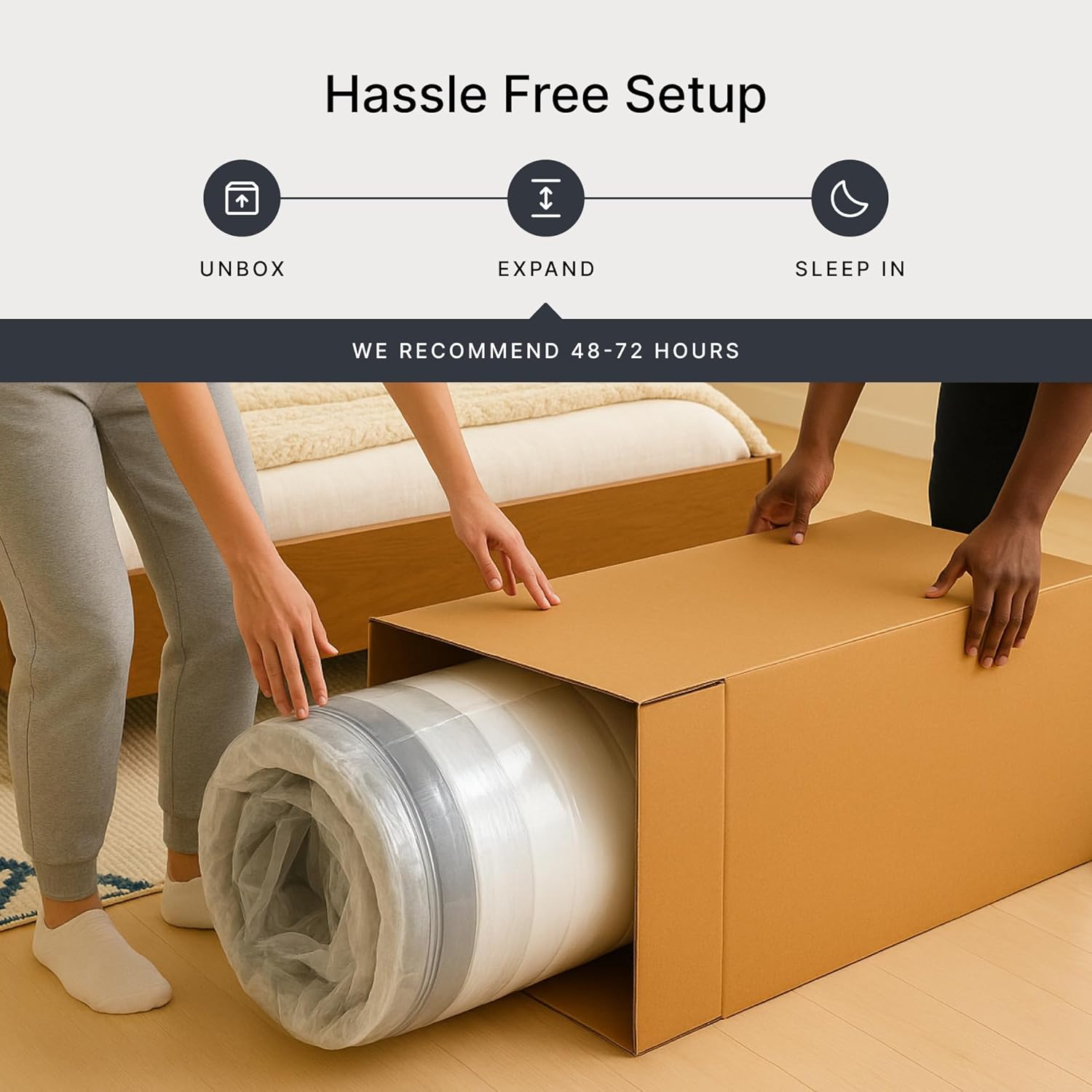 Signature Design by Ashley Chime Hybrid California King 12' Mattress with Gel Memory Foam, Medium Firm, Pressure Relief, Fiberglass Free Mattress in a Box