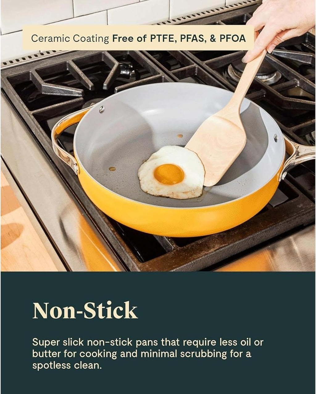 Nonstick Ceramic Cookware Set (12 Piece) Pots, Pans, Lids and Kitchen Storage - Non Toxic - Oven Safe White(12-Piece/WHITE)