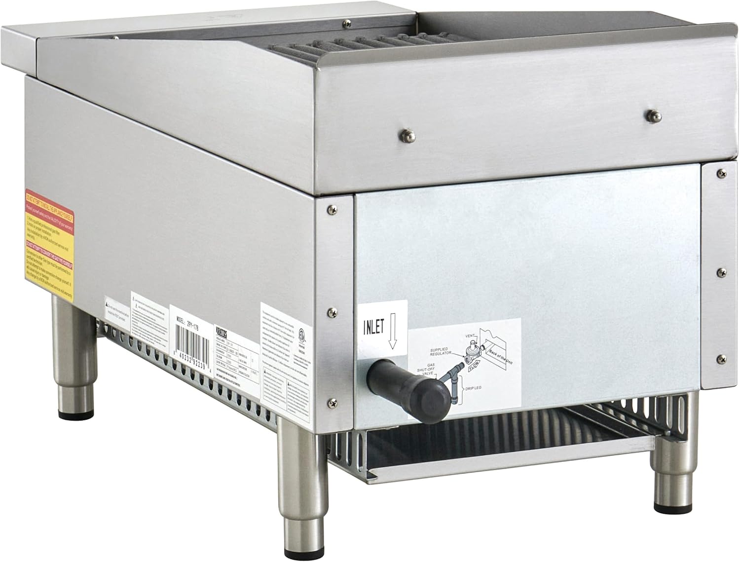 Kratos Commercial Range, 15'W Gas Countertop Radiant Charbroiler, 37,000 BTU (29Y-178)