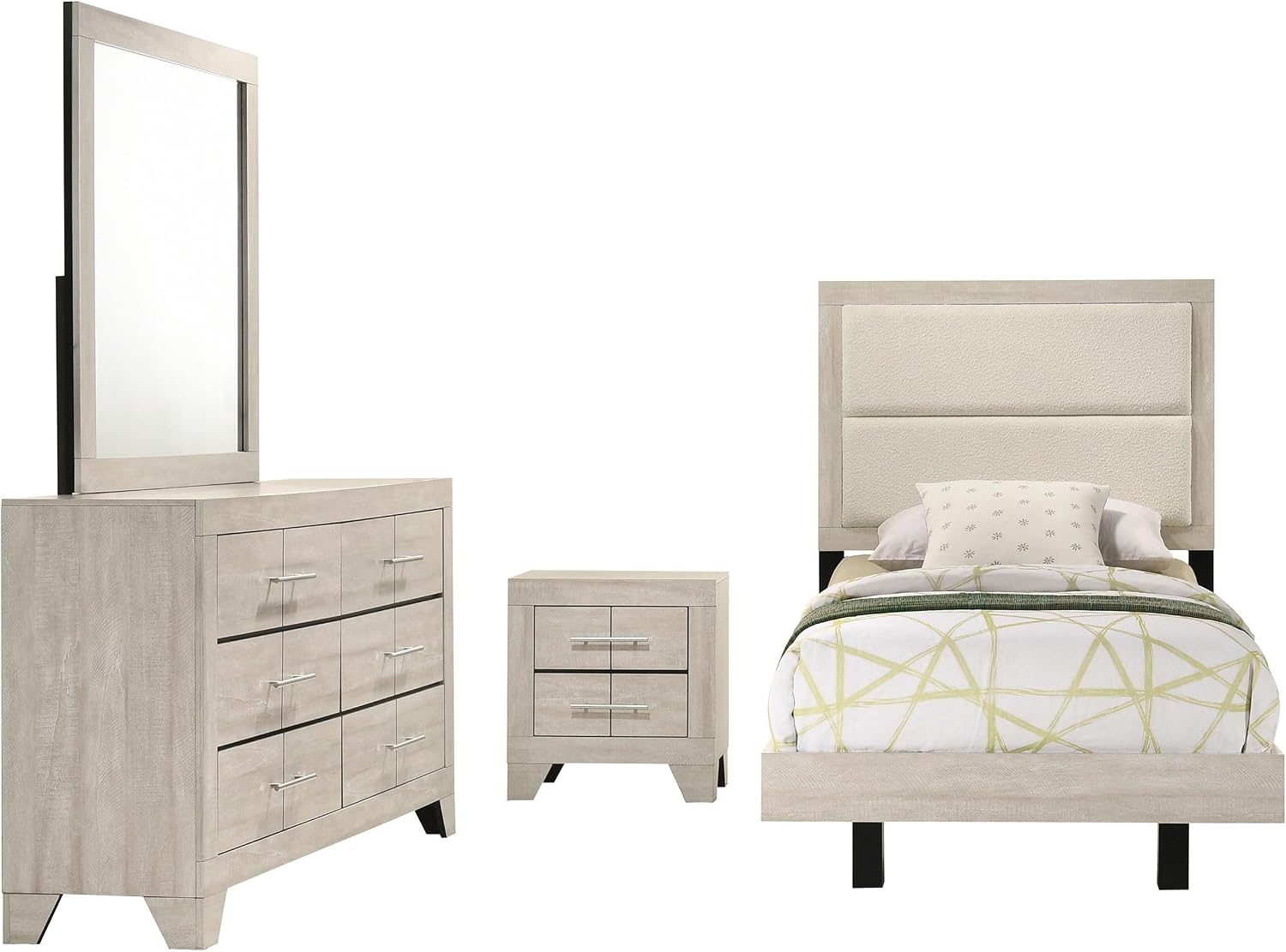 Coaster Home Furnishings Trenton 4-Piece Twin Bedroom Set Rustic Cream 225061T-S4
