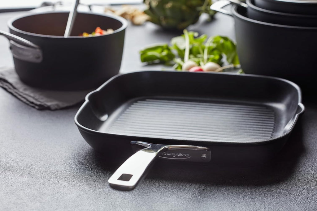Demeyere AluPro 11-inch Aluminum Nonstick Perfect Pan Grill Pan