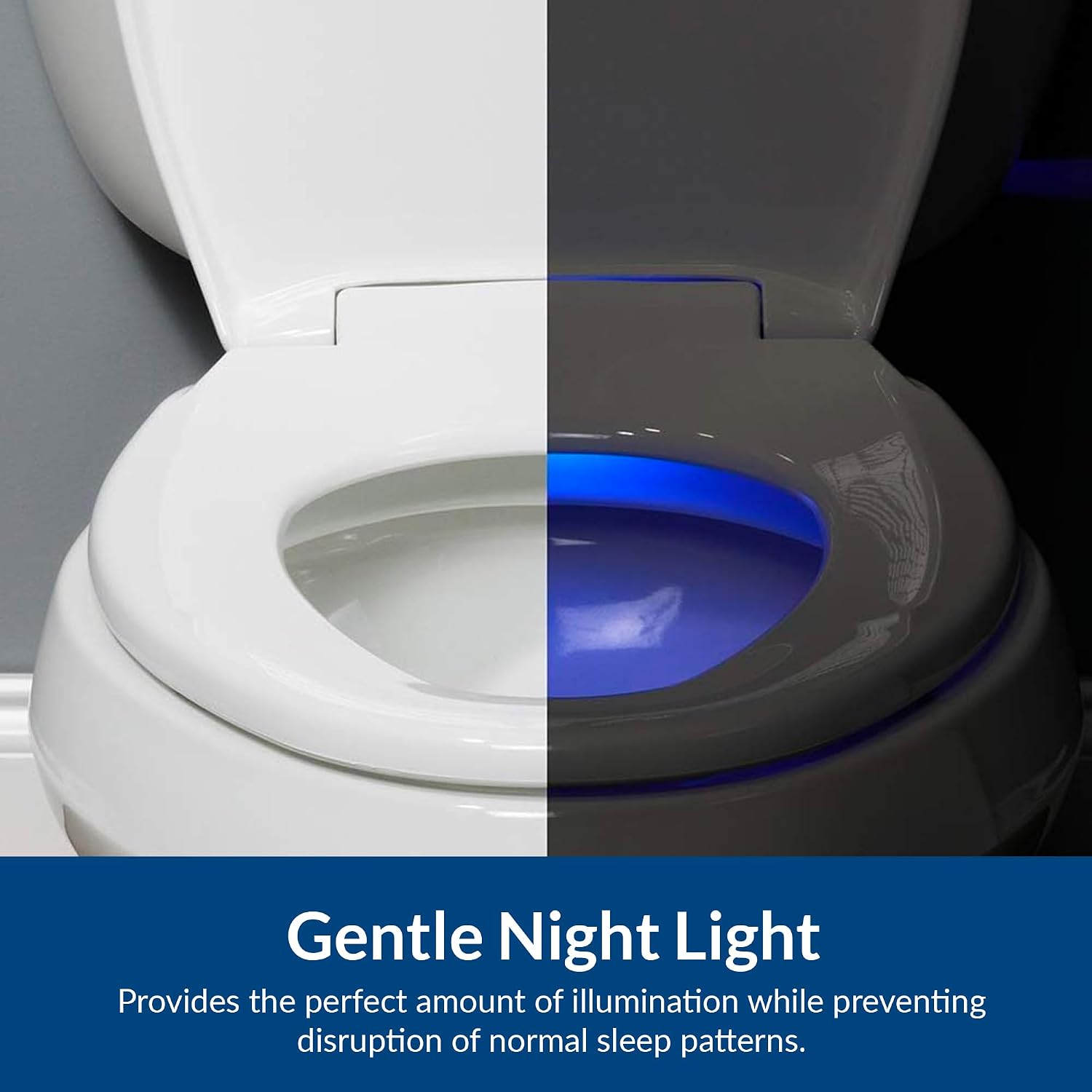 Bemis Radiance Heated Night Light Toilet Seat, Slow Close Adjustable Fit Long Lasting Plastic Seat, Elongated, White