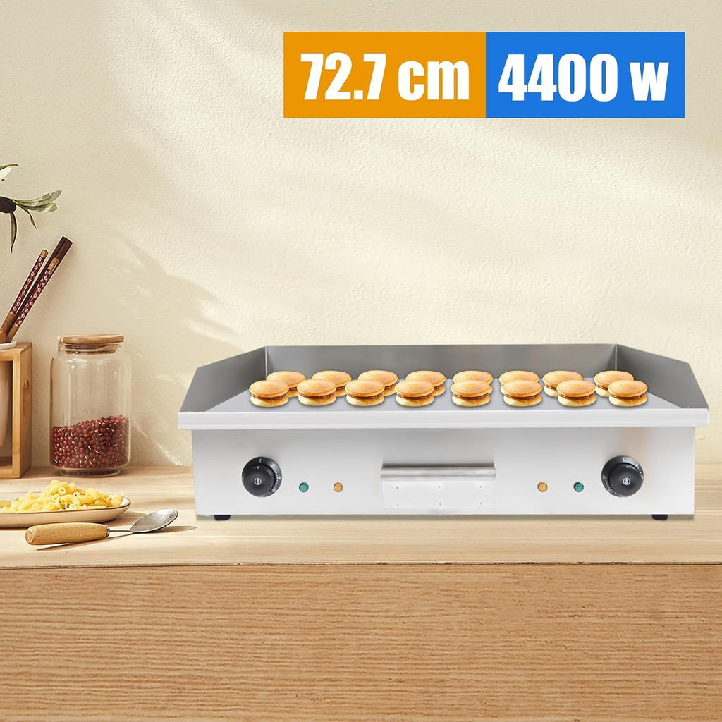 Commercial Electric Griddle, 3000W 28' Commercial Flat Top Griddle, Stainless Steel Non-Stick Countertop Teppanyaki Grill, Adjustable Temperature Control 122℉-572℉