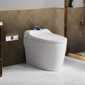 Smart Toilet Bidet with Foot Sensor Open Cover,Seat, Self Cleaning Nozzle, LED Display, Three Level Heated Seat,Airflow, Night Light, Knob Control, Soft Close, Auto Flush, with Remote Control