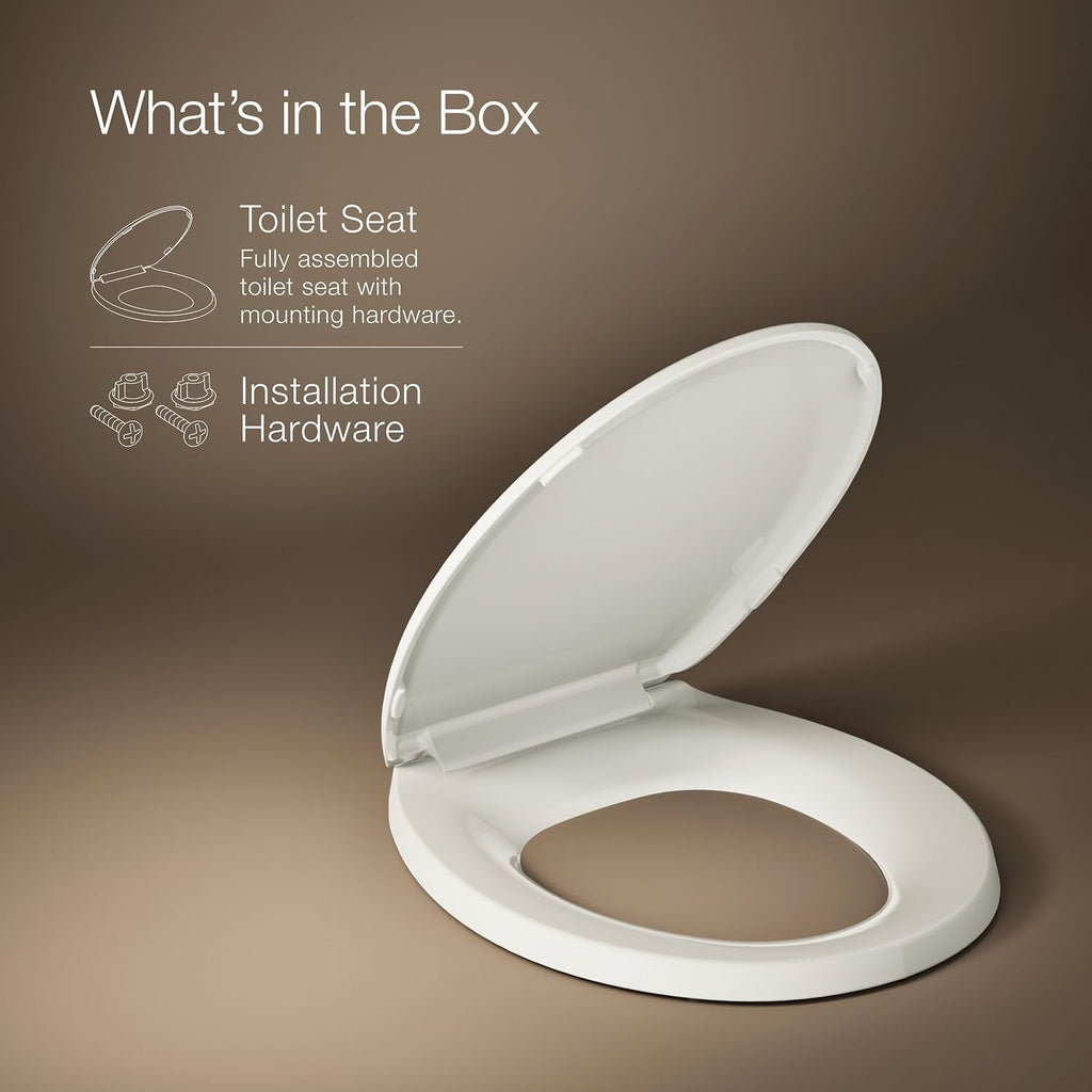 KOHLER Lustra Quick-Release™ round-front toilet seat