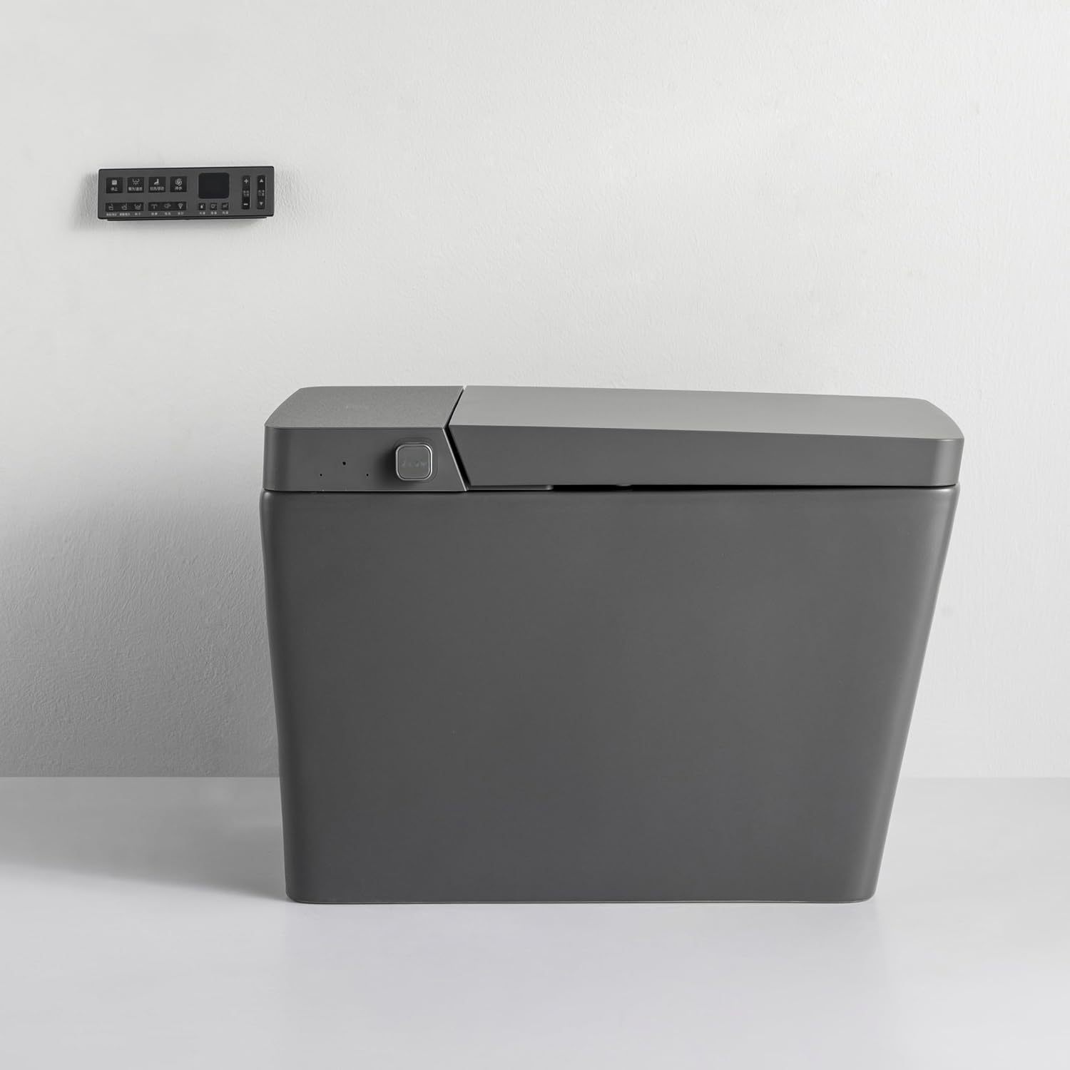 WinZo Grey Smart Toilet with Bidet Built in, Tankless Bidet Toilet with Heated Seat, Auto Flush/Auto Open/Close, Instant Warm Water & Dryer, Night Light, Digital Display for Bathroom, Matte Grey