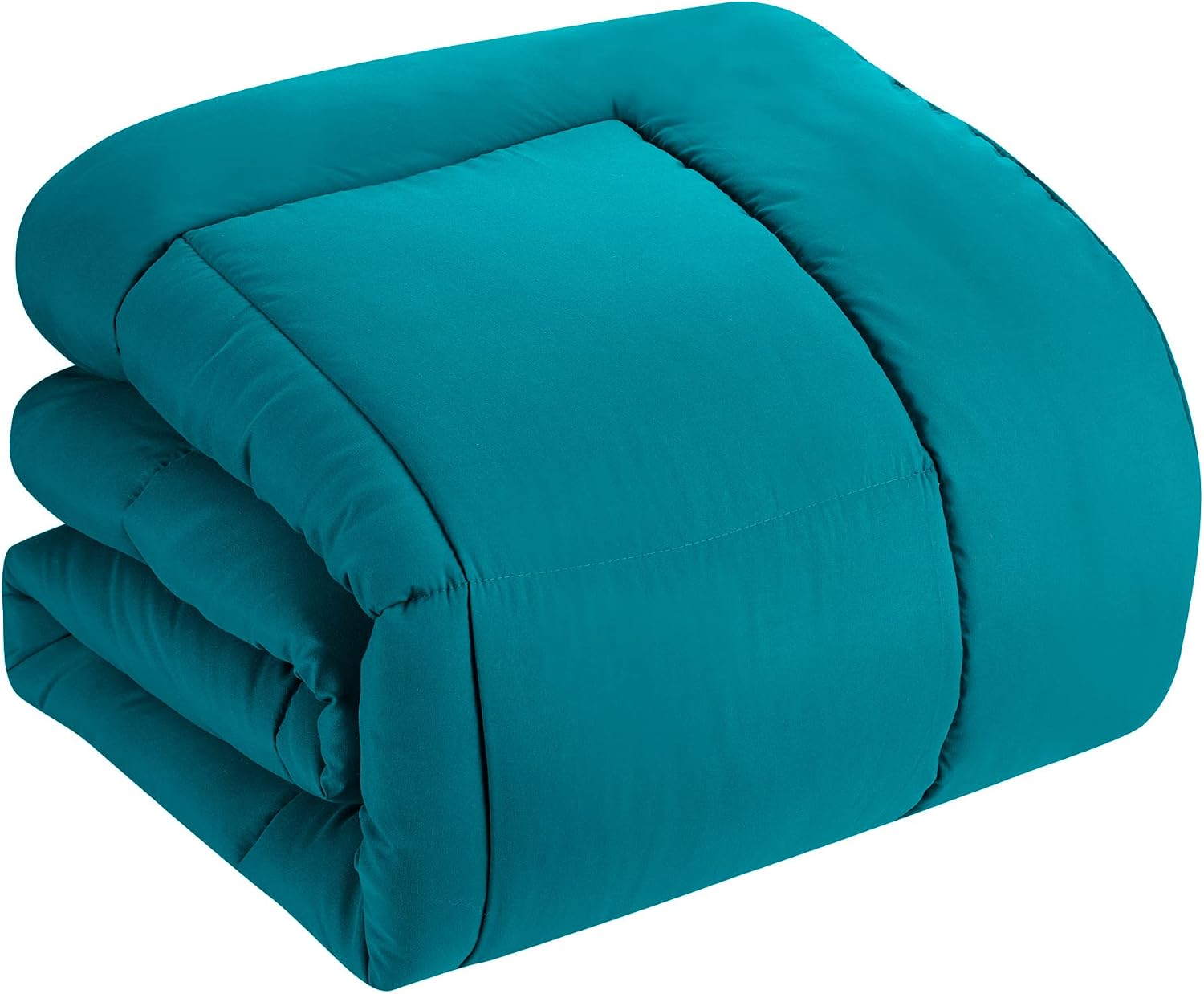 Sweet Home Collection 5 Piece Comforter Set Bag Solid Color All Season Soft Down Alternative Blanket & Luxurious Microfiber Bed Sheets, Teal, Twin (Pack of 4)