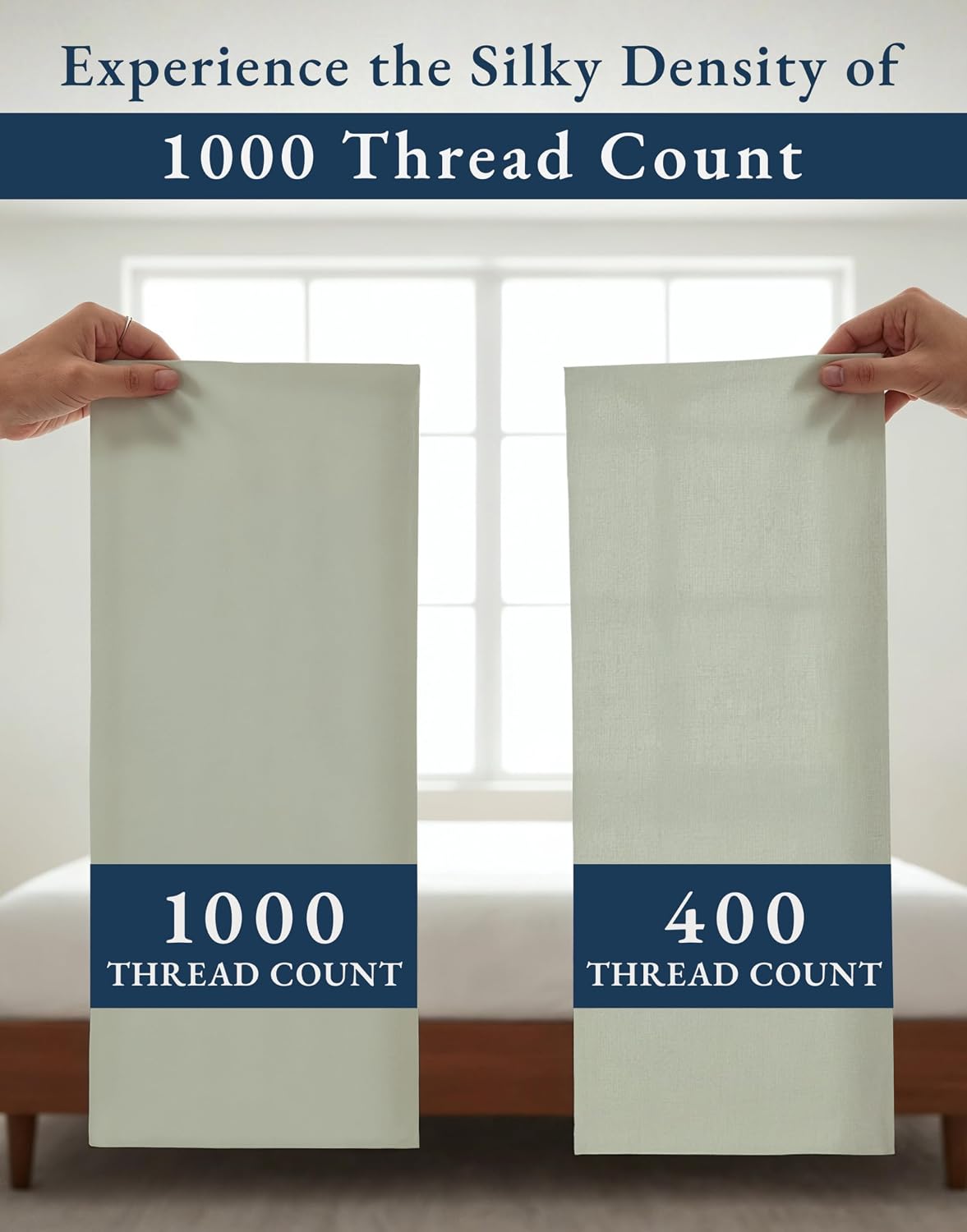 100% Egyptian Cotton King Size Sheets Set – Luxury 1000 Thread Count Buttery Soft & Durable Christmas Sheets King Size, Sateen Winter Sleep Comfort, Snug Fit 15' Deep Pocket, Hotel Comfort - Mineral