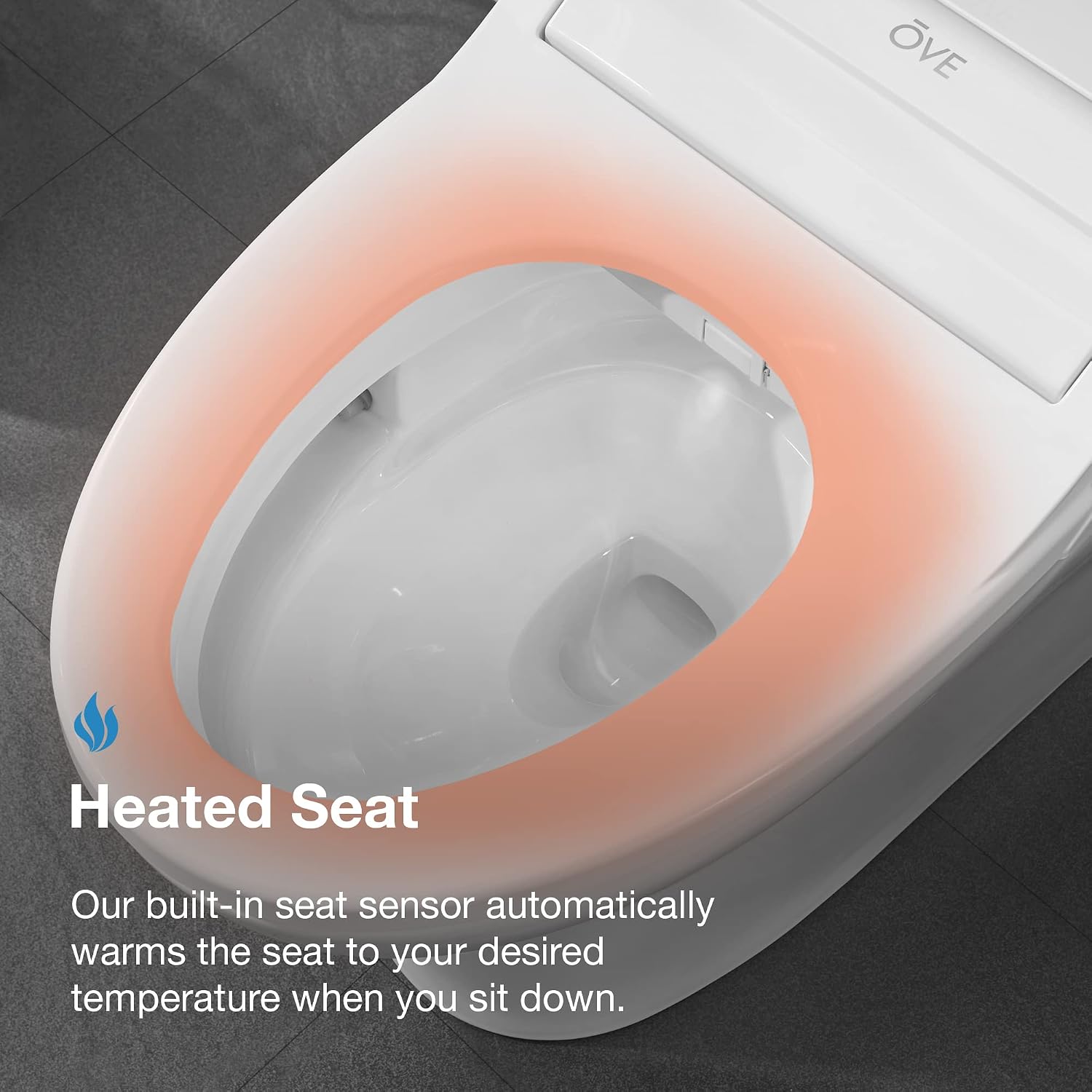 OVE Decors Wilma Smart Toilet with Integrated Bidet Seat, Heated Seat with Auto Flush and Warm Water and Multi Function Remote Control, White