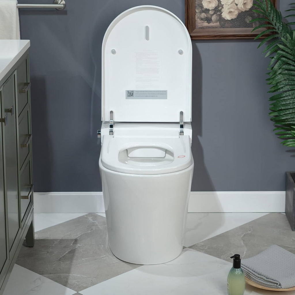 WOODBRIDGE Smart Toilet, Auto Open/Close Lid, Foot Sensor, Auto Flush, Heated Seat, Easy Installation, without Bidet,CHT002