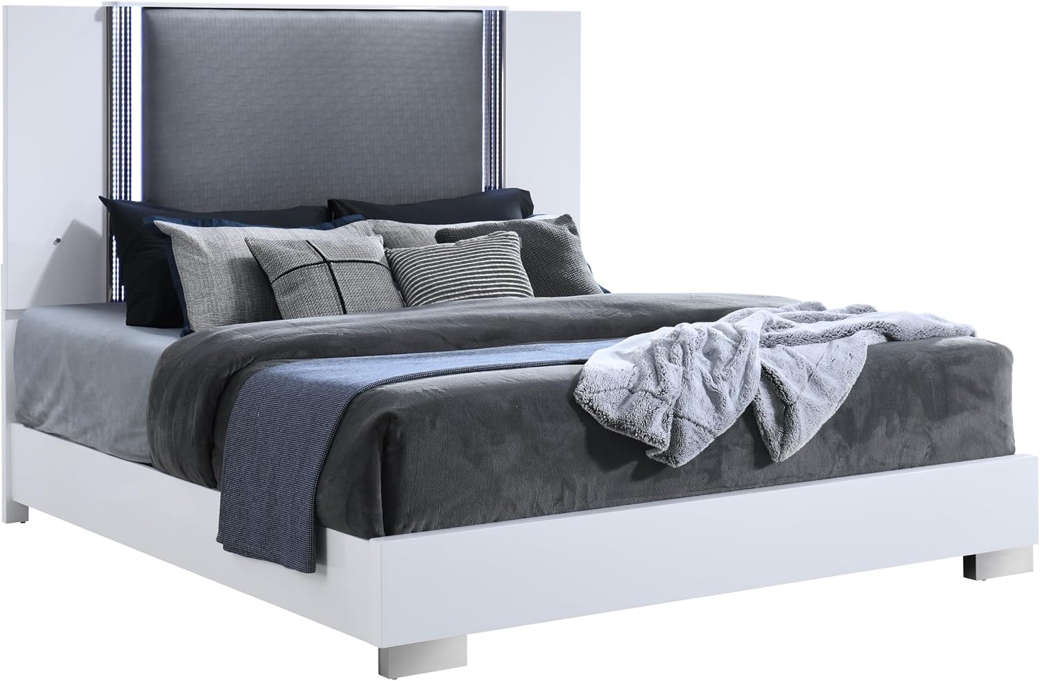 Smooth White King 5PC Bedroom Set