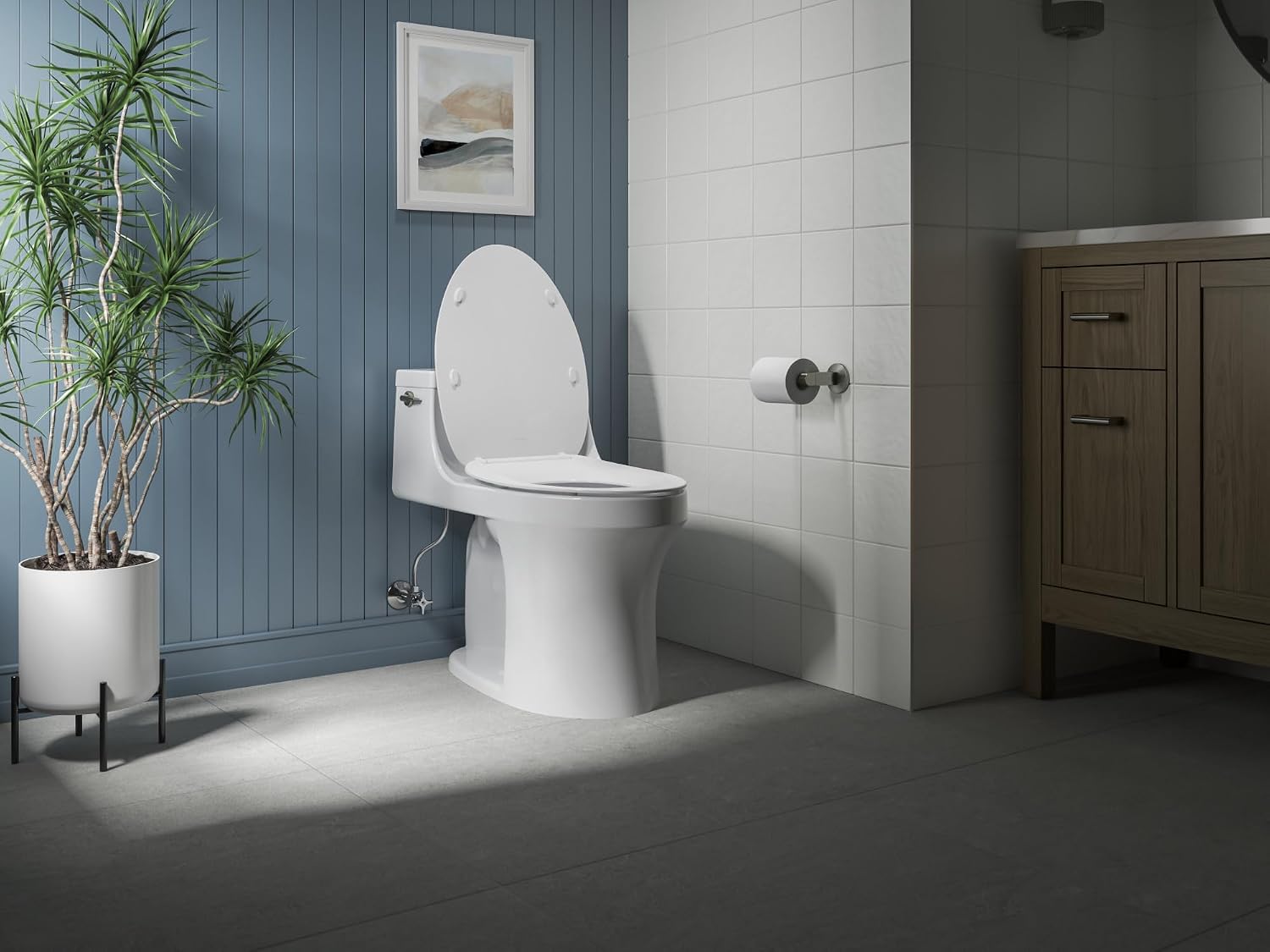 Kohler K-30783-0 Lithe Quiet-Close Elongated Toilet seat with Grip Tight Bumpers, White